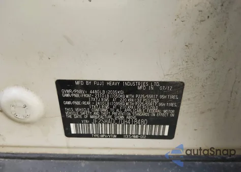 2013 Subaru Forester 2.5X Premium from USA, damaged, VIN JF2SHADC7DH418480